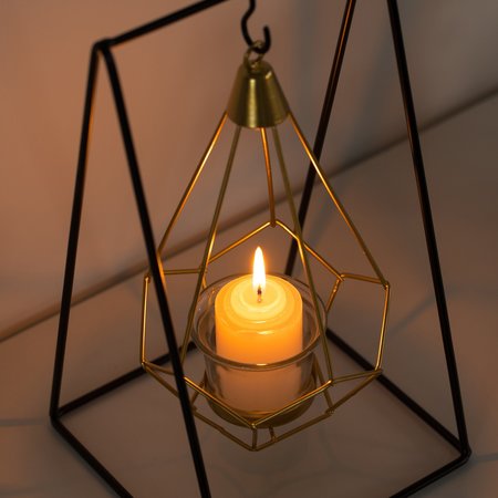 Fabulaxe Geometric Framed Swinging Votive Candle Holder QI004337